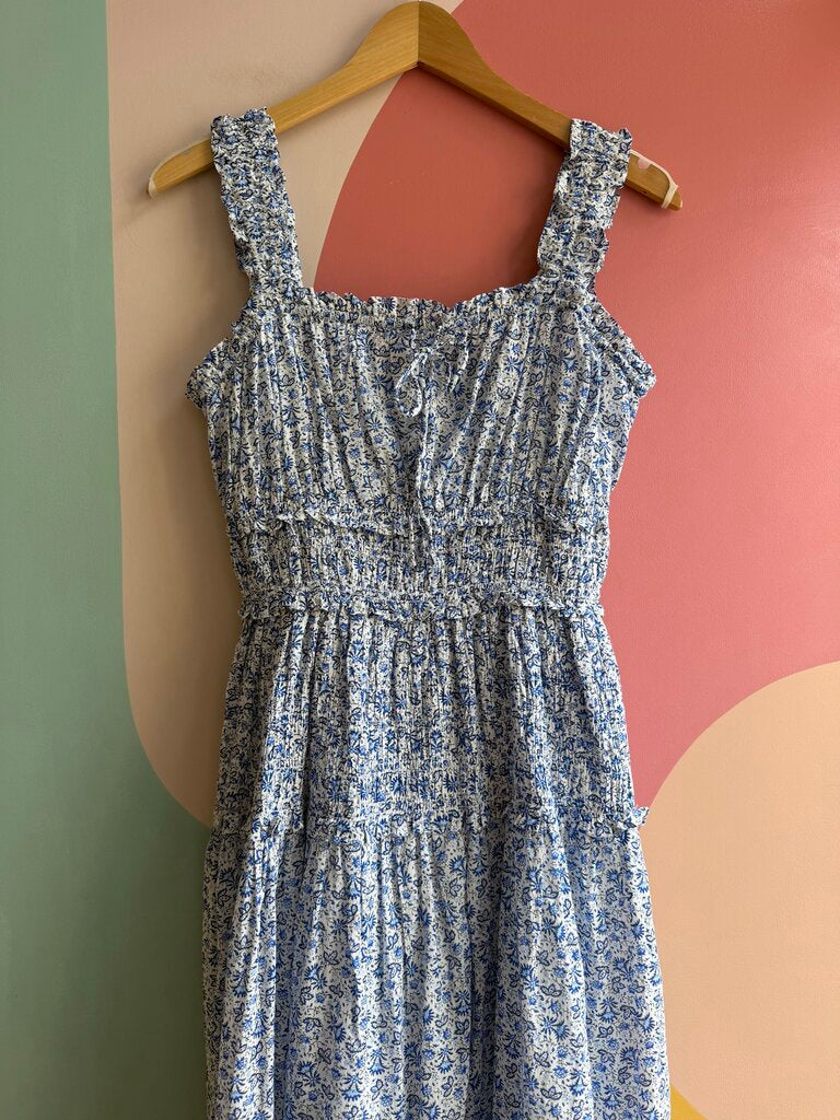 gap x doen floral midi dress Floral Smock Detail Sleeveless Maxi Dress (NWT)