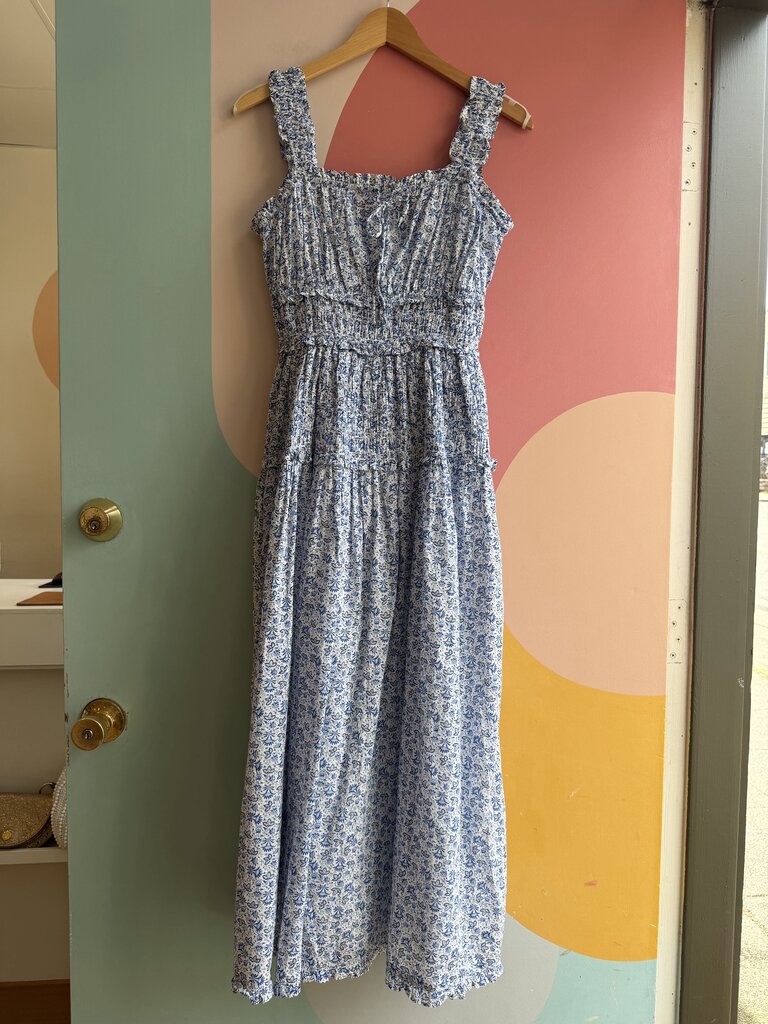 gap x doen floral midi dress Floral Smock Detail Sleeveless Maxi Dress (NWT)