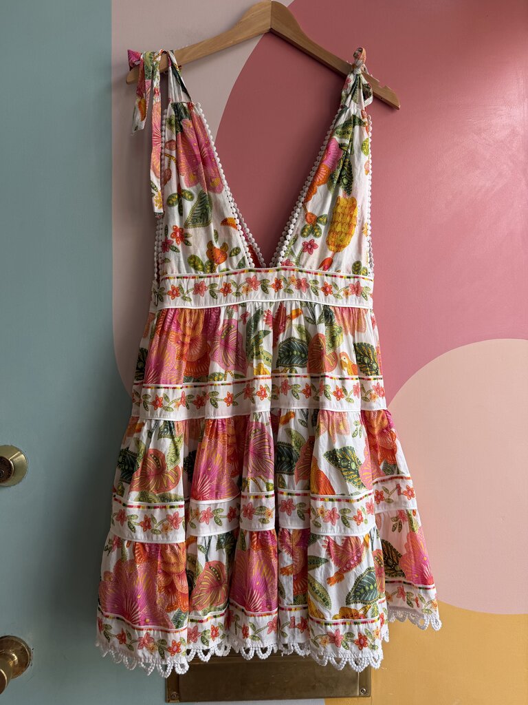 macaw bloom mini dress Farm Rio Macaw Bloom Mini Dress by Farm Rio